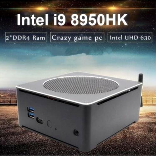 EGLOBAL Game PC Intel i9 8950HK i9 9880H i7 9850H i5 9300H Nuc Mini PC Windows10 Pro HDMI AC WiFi BT 4K Mini Server Computer