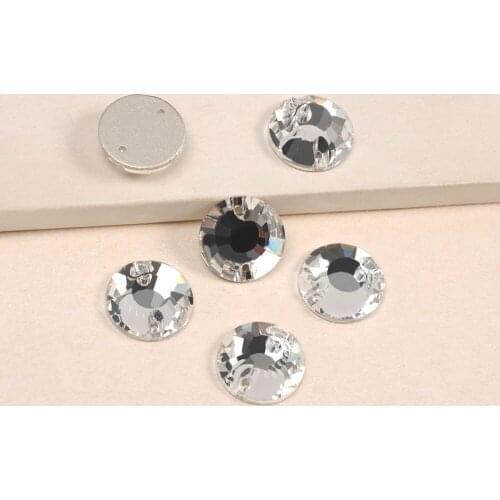 Gymnastics Strass Round MC Chaton Xilion Rose Sew On Rhinestones Crystal Sewing Button for Garment Clothing DIY Decoration