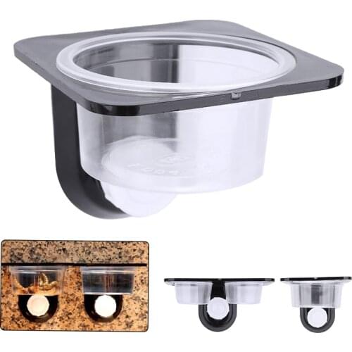 1pc Reptile Tank Feeding Bowl Insect Nest Food Water Box Terrarium Breeding Feeders with Suction Cup for Pet Home Farm Supplies