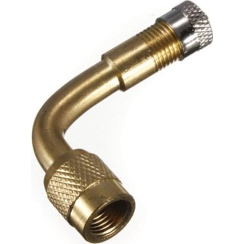 90 degree motorcycle bicycle valve metal extension rod brass inflatable extension tube