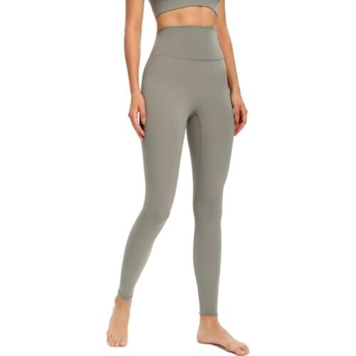 Autumn New No Embarrassment Line Sport Fitness Legging Women Solid Color High Waist Gym Running Tights High Stretchy Yoga Pants