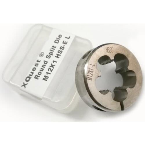 XQuest HSSE Metric Left thread Round Split Die M12 M12X1.75 M12X1.5 LH Screw Adjustable dies M12X1 M12X0.75 for stainless steel