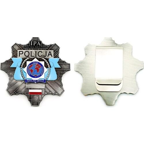 Custom Metal Enamel Organization Pin Badge with Magnet Paper Plan Super