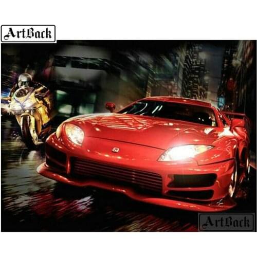 Fashion diy diamond painting sports car full square drill3d diamond embroidery crafts 3d mosaic home decoration painting