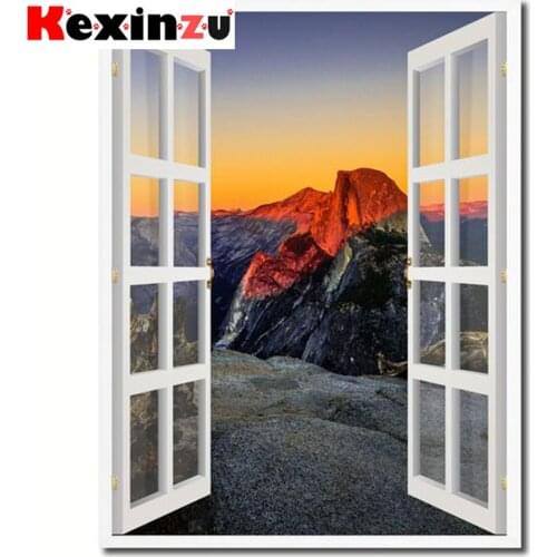 Kexinzu Full 5D DIY Square/Round Diamond Painting" Mountain Scenery" 3D Embroidery Cross Stitch Mosaic diamondpainting Gift