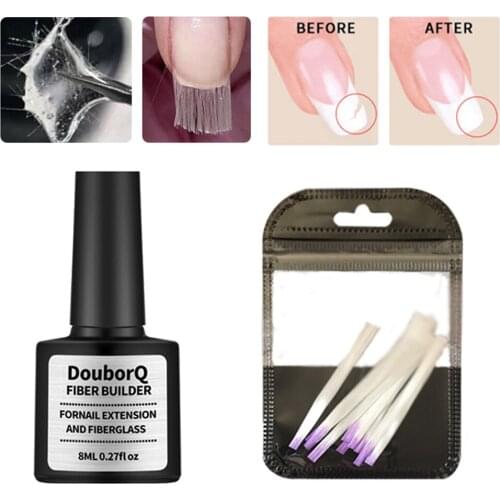 Nails Fiberglass gel Set Nail Extension Acrylic 10pcs/pack Silk Repair Broken Nails Nail Extension Professional Nail Salon Tool