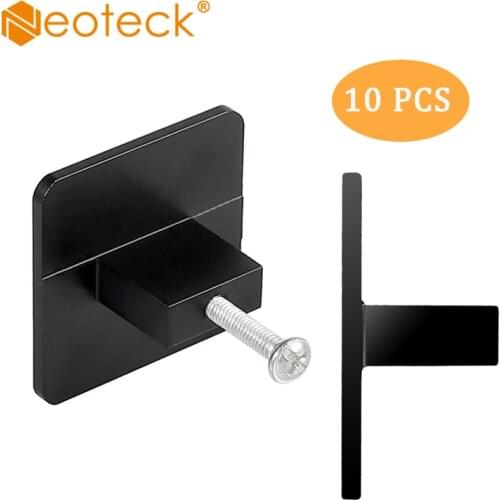 Neoteck 10Pcs Matte Black Square Knobs Door Knob Kitchen Antique Cabinet Drawer Knob Set Modern Furniture Drawer Pull Handles