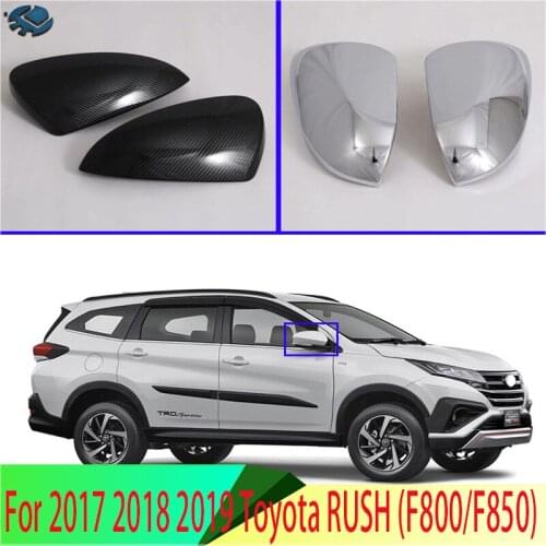 For 2017 2018 2019 Toyota RUSH (F800/F850) Car Accessories Door Side Mirror Cover Trim Rear View Cap Overlay Molding Garnish