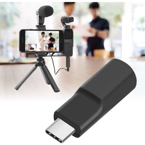 New Audio Adapter Connector For DJI OSMO Pocket Handheld Gimbal Camera Accessories 3.5mm Microphone Port Adapter Recording Video