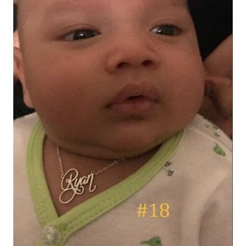 Lateefah Stainless Steel Custom Child Necklace Baby Name Necklaces Women Kids Nameplate Jewelry Accessories Boy Necklaces Gifts