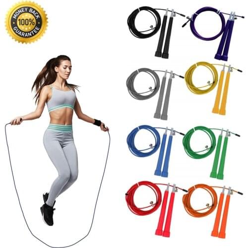 Profession Adjustable Fast Speed Skipping Rope Crossfit Workout Training Jumping Rope Boxing Fitness Equipment 3M Steel Wire