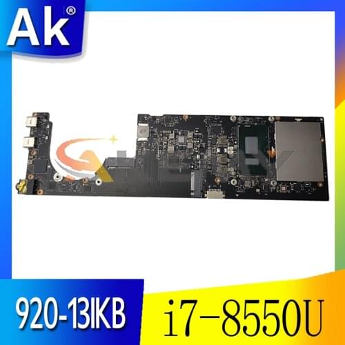 For Lenovo Yoga 920-13IKB laptop motherboard NM-B291 motherboard W/ CPU i7-8550U RAM 8GB 5B20Q09627 5B20Q09662 Mainboard