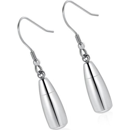 Teardrop Cremation Jewelry Earrings for Ashes Stainless Steel Urn Earrings for Ashes Keepsake Memorial Pendant Ash Jewelry