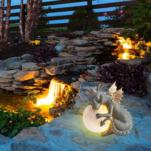 Resin Dragon Statue Zen Yoga Dragon Home Garden Decoration Dragon Buddha Art Sculptures for Outdoor Backyard Porch