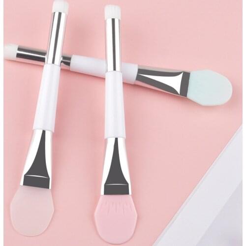 1Pc Professional Silicone Masks Brush Double Ended Soft Foundation Mud Mixing Applicator Facial Face Mask Brushes