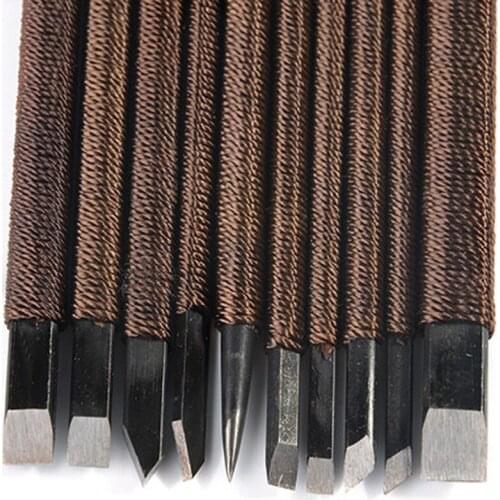 10 pcs/set,Manganese steel chisel, Carved stone knives, Carving knife, seal, Lettering, Carved chapter