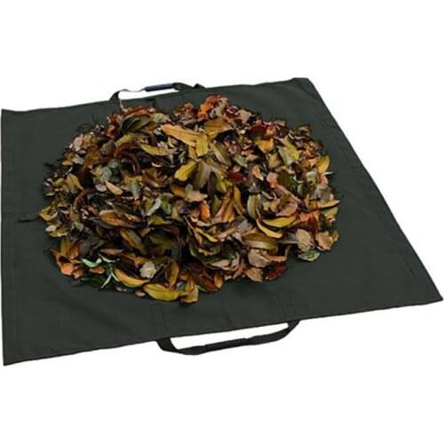 2 In1 Zippered Storage Leaf Bag Resuable Outdoor Waste Storage Pouch Foldable Lawn Yard Garden Garbage Container Cleaner Bag