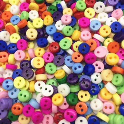 5000Pcs 6mm Round Resin Buttons Tiny Flatback Sewing Doll Button Accessories For Scrapbooking Cardmaking Embellishments