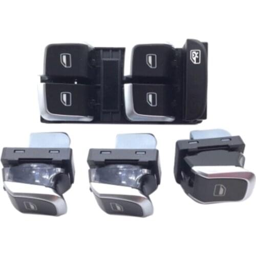 8KD959851A Chrome Window Main Control Passenger Side Switch Button for - A4 Q5 B8 8KD959855A / 8KD959851 / 8KD959855