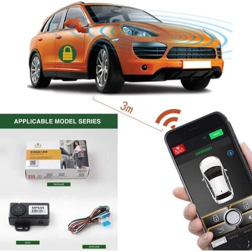 Smartphone Automatic Trunk Opening Car Alarm System Push Control Passive Smart Key Central Locking/Unlock Door Keyless Entry