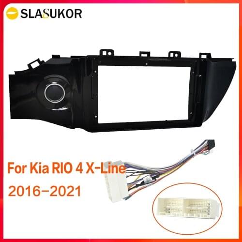 10 inch 2din Car Fascia For Kia RIO 4 X-Line 16-21 Stereo Panel Dash Mount Installation Double Din Car DVD frame For KIA K2 RIO4