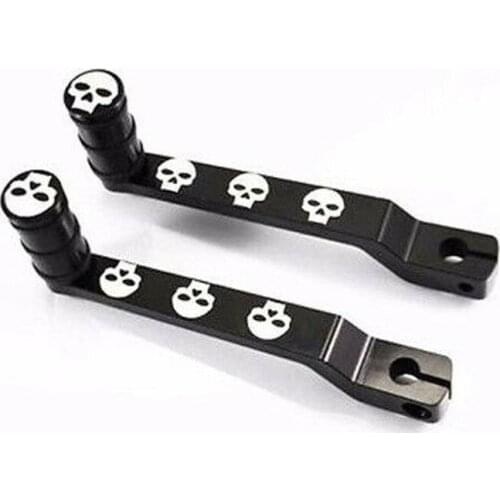 Black Skull Heel Toe Gear Shift Lever Pegs For Harley Tour Softail FLHT Cruiser