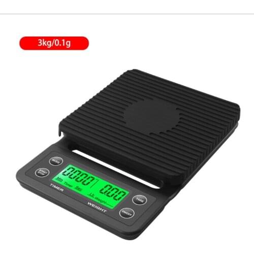 10Pcs/Lot 3kg/0.1g Drip Coffee Timer, Digital Pro Pocket Kitchen Scale with Back-Lit LCD Display