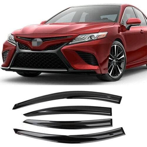 4Pcs Car Side Window Visor Deflector Sun Rain Guard Cover Trim Awnings Shelters For Toyota Camry 2018 2019 2020 2021+ Sedan