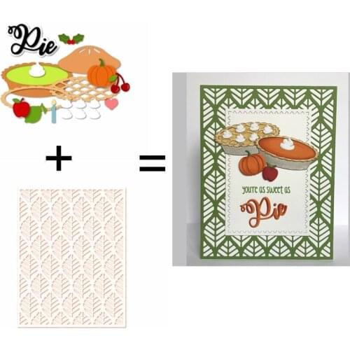 Food Pie Words Pumpkin Cake Lace Leaves Line Frame Metal Cutting Dies DIY Mach Cute Embossing Cards New Dies Scrapbooking Craft