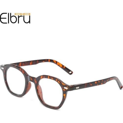 Elbru Classic Retro Reading Glasses HD Resin Clear Lens Presbyopic Eyeglasses Optical Spectacles With Degree +1.0 to +4.0 Unisex