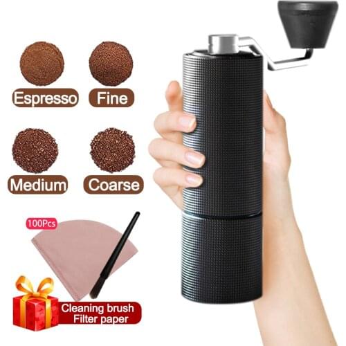 TIMEMORE Chestnut C2 Coffee Grinder Portable Upgrade Aluminum Manual Grinder Grind Machine Mill with Double Bearing Positioning