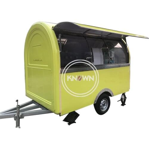 KN-280B Mobile Food Trailer Truck Coffee Ice Cream Hot Dog Cart Red Wine Kiosks Van with Cooking Equipment for Sale In USA