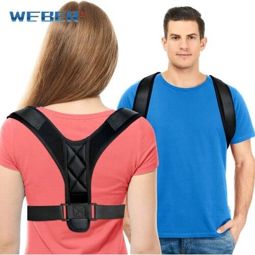 Posture Corrector for Women and Men Upgraded Lengthened Soft Sponge Pad Adjustable Upper Back Brace for Clavicle