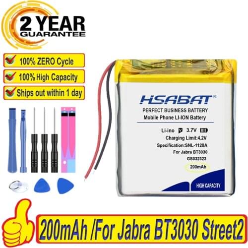 Top Brand 100% New 200mAh AHB392128 Battery for Jabra BT3030 Street2 Bluetooth headset Log itech Wireless Headset Batteries