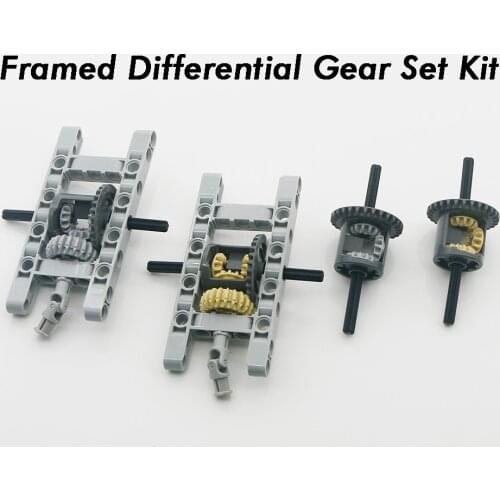 MOC Technical Parts Framed Differential Gear Set Kit Building Blocks 1 Set Framed Differential Set Pack Bricks Toys
