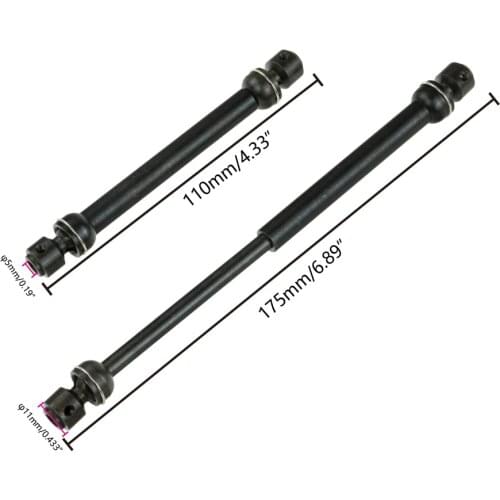 Metal 88-125mm 112-180mm Universal Drive CVD Shaft for 1/10 RC Crawler Truck TRX4 SCX10 D90 RC Cars Part Accessories