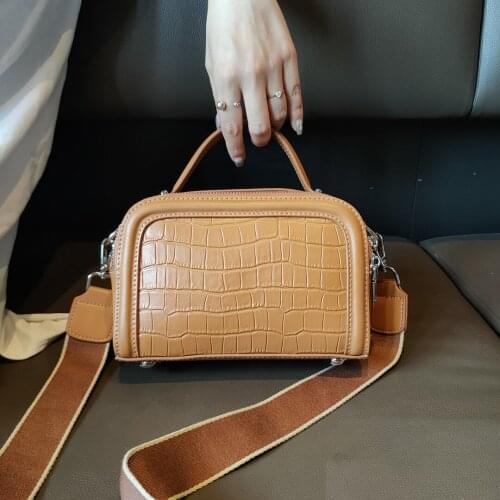 Fashion Single Shoulder Bag Box Messenger Bags Square Sling Bag Embossed Womens Cow Leather Handbags Bolsas