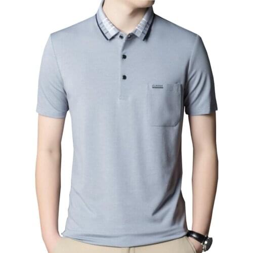 Summer new polo shirt High quality brand pocket men polo shirt Short sleeved casual solid shirt polo men tops Mens clothing