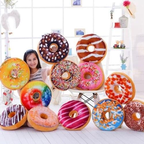 40x40cm Donut Seat Cushion Plush Office Chair Back Cushion Sofa Throw Sleeping Pillows