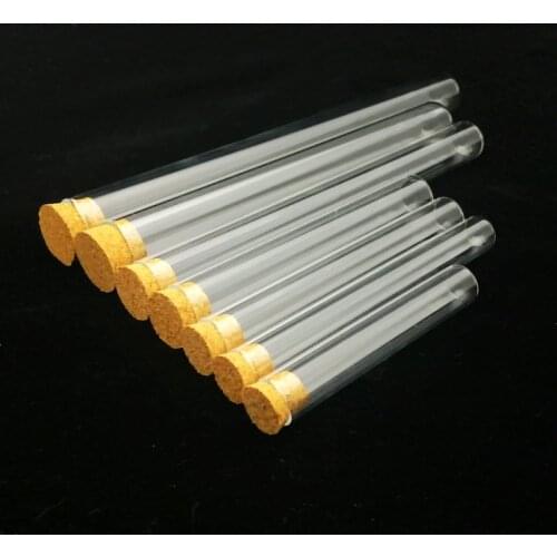 20pcs/lot A variety of size transparent round bottom glass test tube with cork stopper Used for chemical reaction experiments