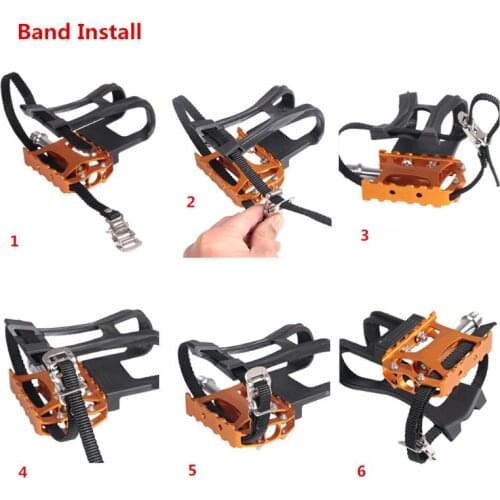 1pair Cycling MTB Road Bike Pedal Toe Clip Strap Belt Bicycle Pedal Shoe Harness E56D