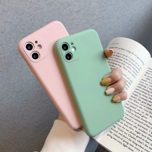 The Soft Candy Color Phone Case For iPhone 11 Pro Max 7 8 6 6S Plus XR X XS MAX SE 2020 Original Liquid Silicone Case TPU Cover