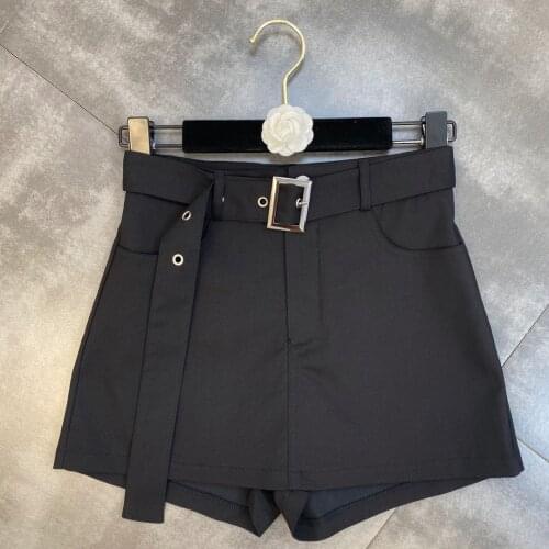 ZCSMLL Summer Autumn Belt Decoration Fake Two-piece Ins Niche Design Sense Is Thin Casual women Pants 2021 New Tide