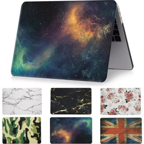 For Apple New Macbook Air 13 11 M1 Chip Pro 13 15 16 12 Touch Bar Retina Marble Camouflage Painting PC Hard Cover Case