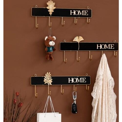 1 Pcs Nordic Porch Hook Storage Hanging Key Bedroom Coat Rack Creative Leaf British Wall Decoration Kitchen Bathroom Organizer