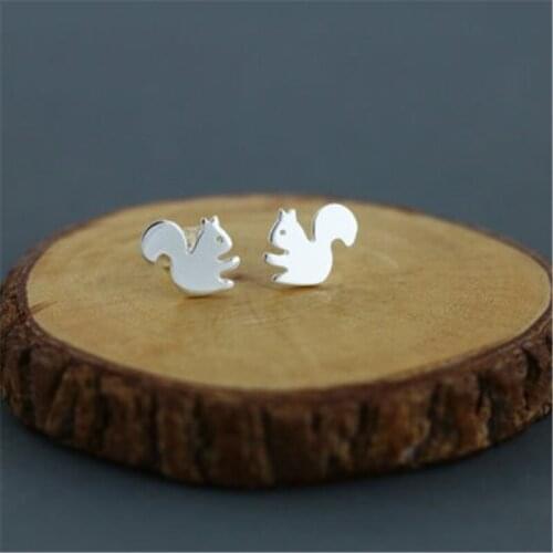 10pcs/lot Classic Tiny Squirrel Animal Earring Jewelry Cute Squirrel Earrings Stud Unique Jewelry for Women