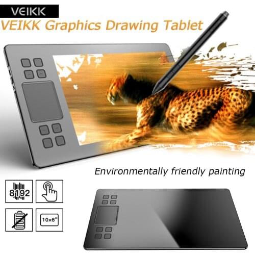 10x6 inches Anime Digital Graphic Tablet Drawing Board 5080 LPI Electronic Handwriting Pad Board With Battery-Free Passive Pen