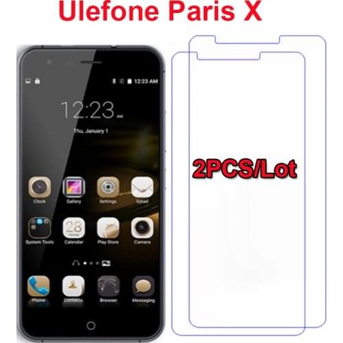 2PCS UleFone Paris X Tempered Glass Scratch Proof Ultra-thin High Clear Front Screen Protector Film for UleFone Paris X Glass ]