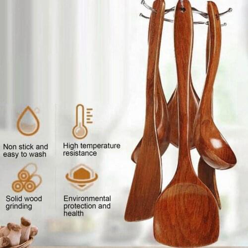 4Pcs/Set Cooking Spoon Heat-resistant Long Handle Lightweight Anti-corrosion Comfortable Scoop Shovel Utensils for Home