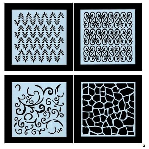 4PCS wave clouds pvc Layering Stencils for DIY Scrapbooking/photo album Decorative Embossing DIY Paper Cards Crafts
